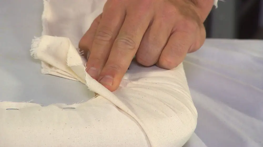 hoeken mousseline nieten