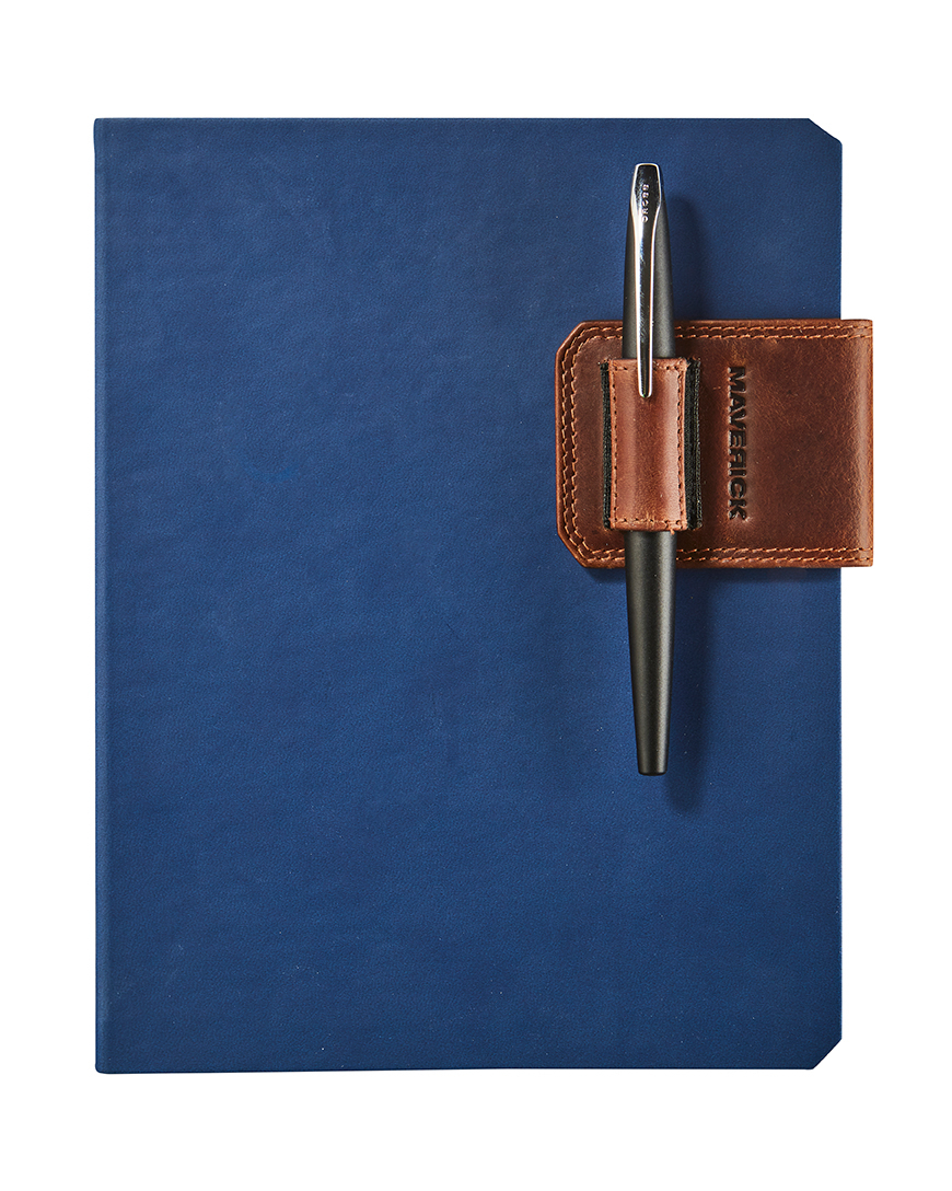 BREPOLS Maverick The Original magnetic leather pen holder for notebook