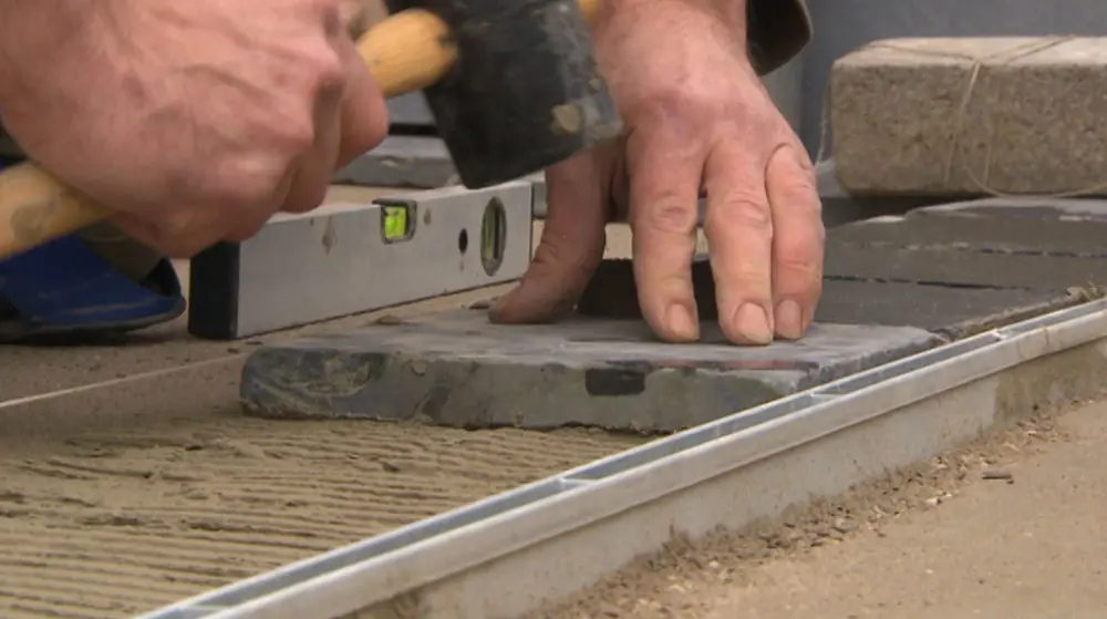 kopfoto stenen terras