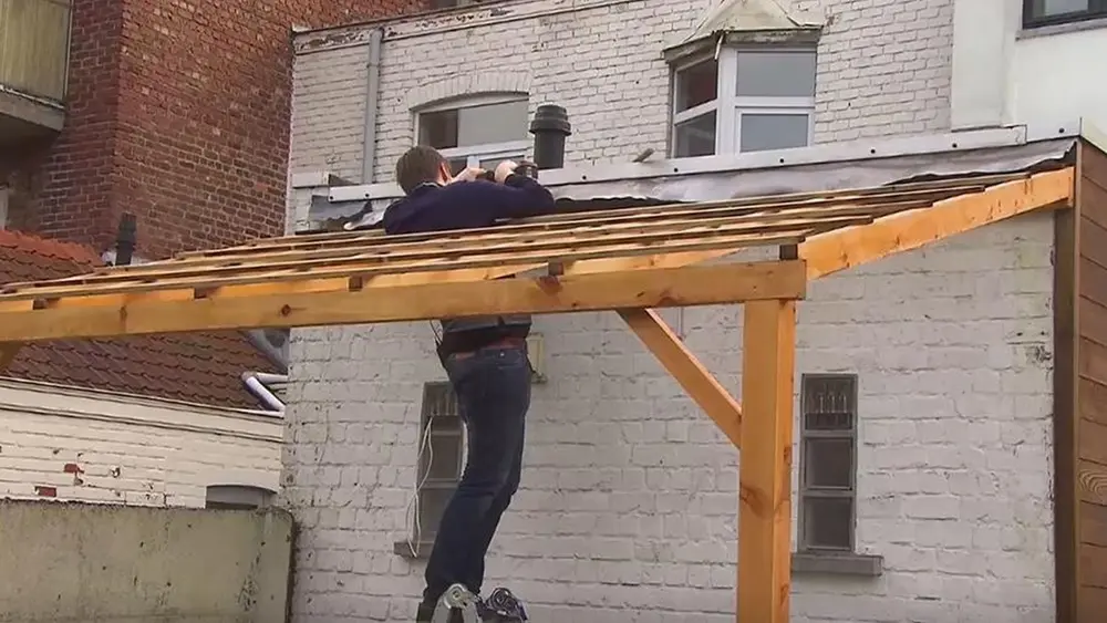 overkapping houten draagsytructuur