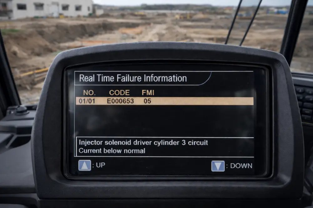 Foutcode 4 bouwmachine