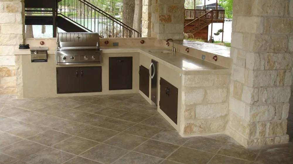 hoek buitenkeuken terras