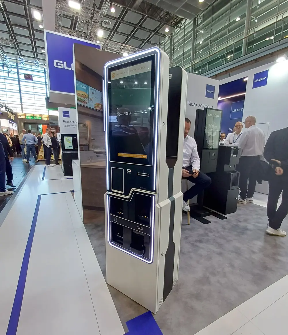 C27 Cash-enabled Self-Order & Pay kiosk van Glory
