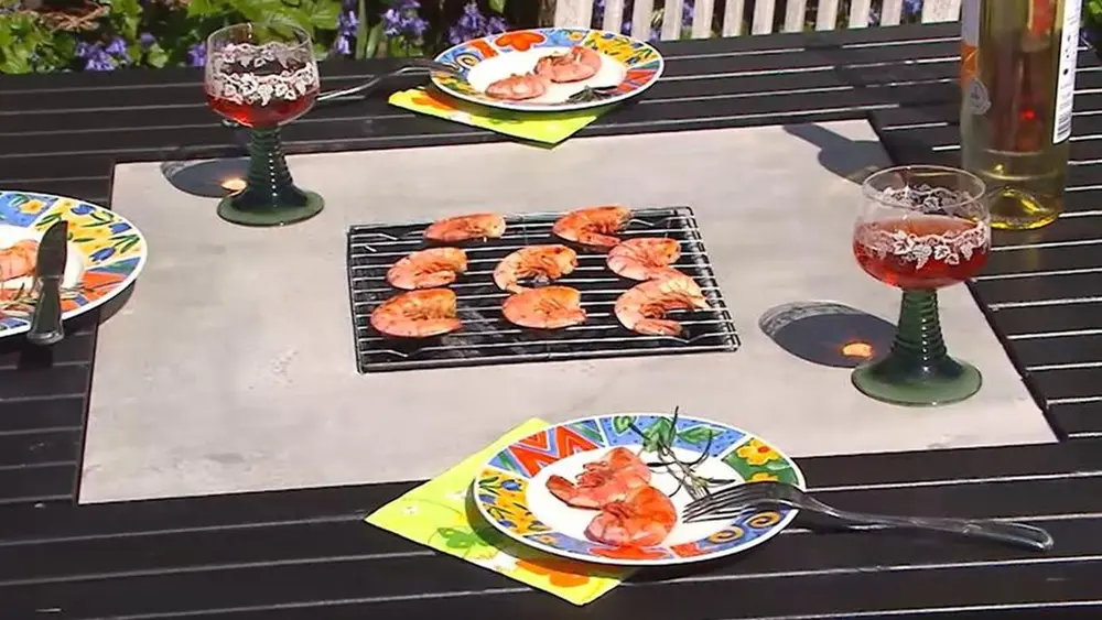 Barbecuetafel met tegel