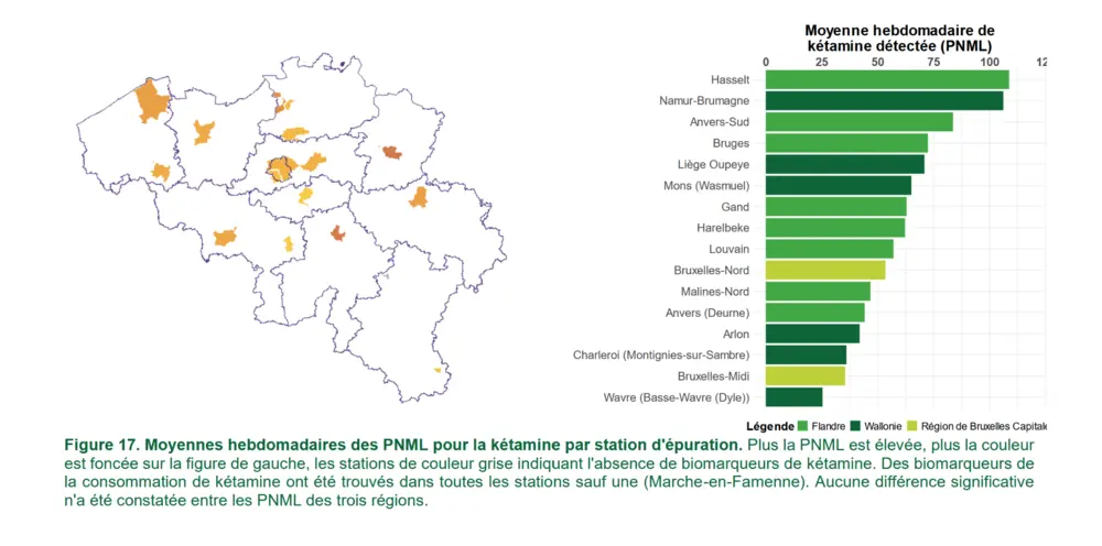 carte kétamine Sciensano 2025