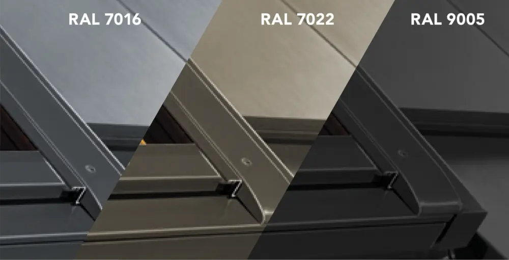 mogelijke kleuren ramen