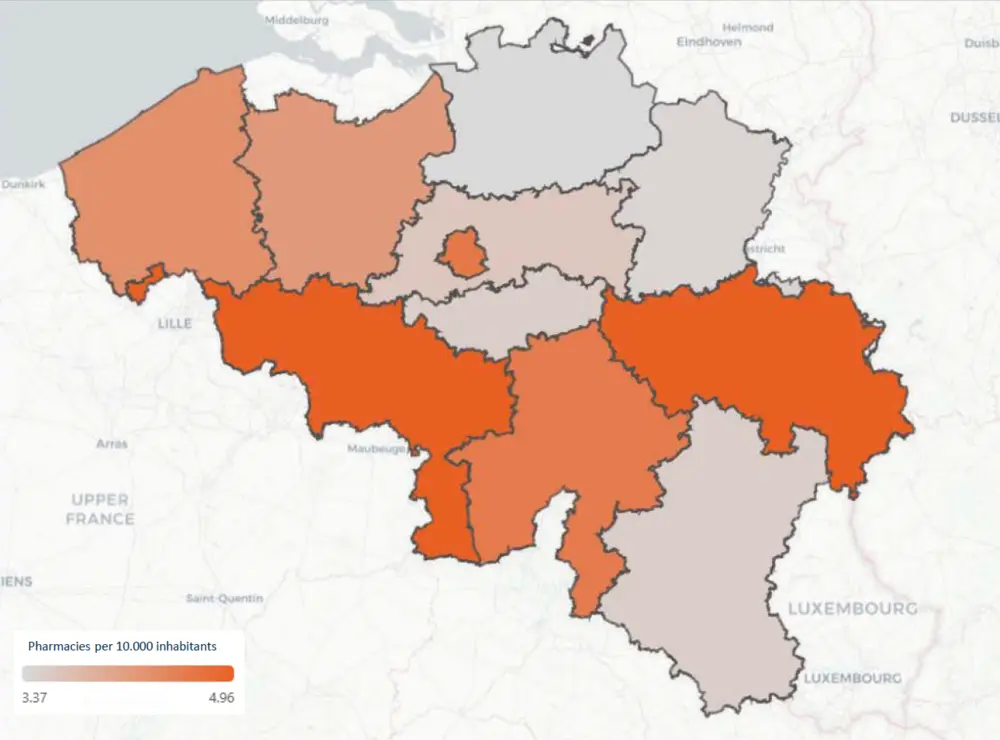 Apotheken per 10.000 inwoners