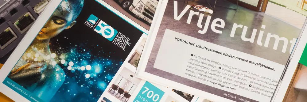 Advertenties in het gedrukte magazine