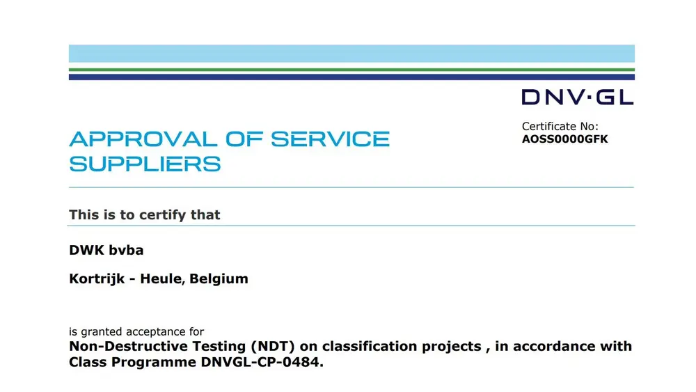 DNV-GL certificaat