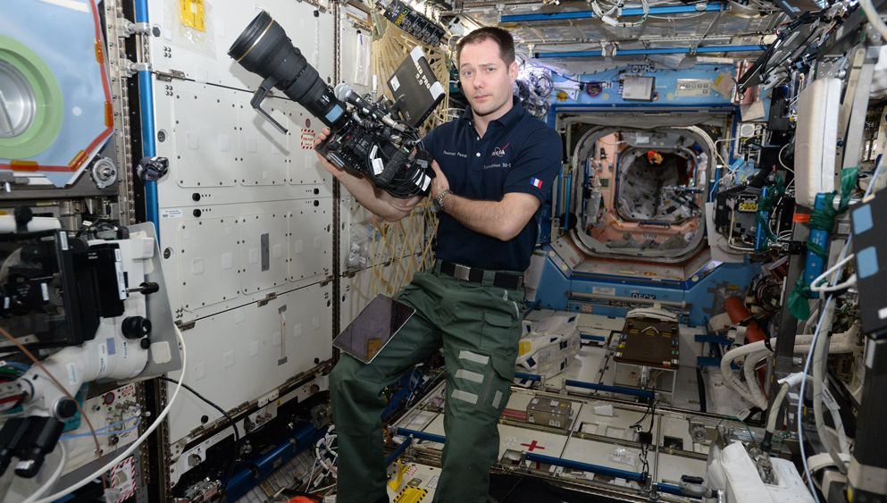 Astronaute Thomas Pesquet ISS gravité