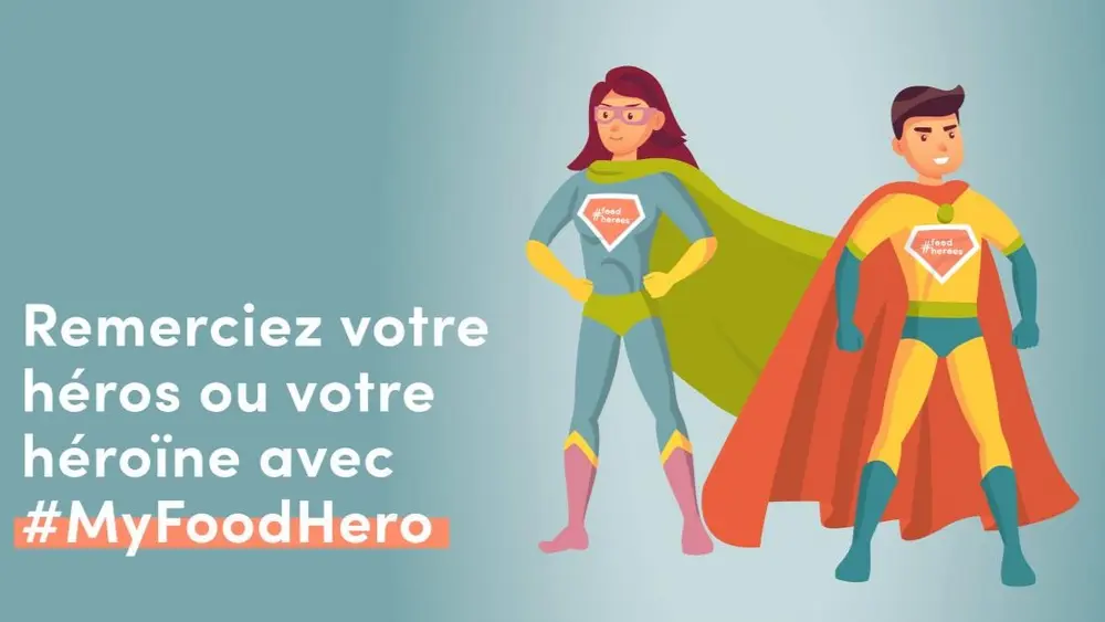 Les messages postés via les médias sociaux sont rassemblés sur le site web www.foodheroes.be