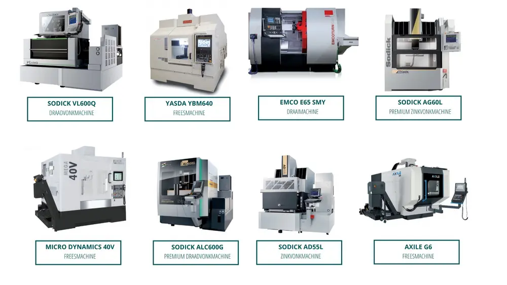 De 8 machines