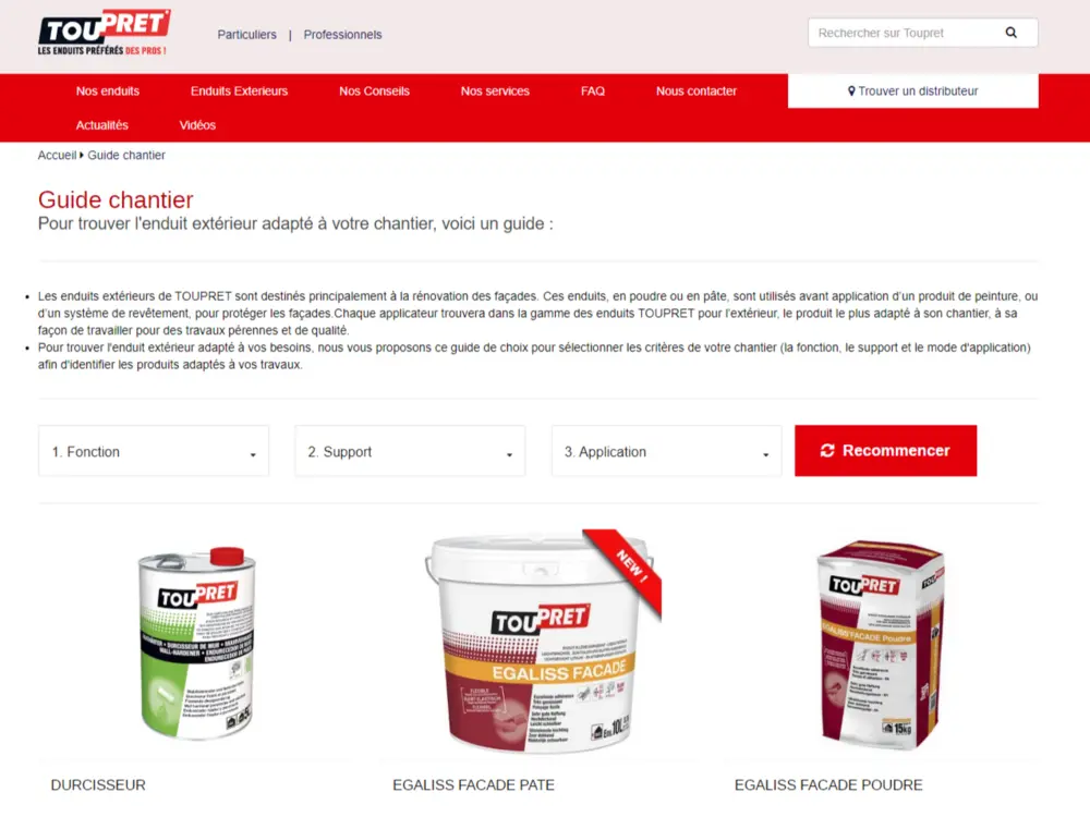 CHOISIR LE BON PRODUIT DE TOUPRET EN 3 ETAPES