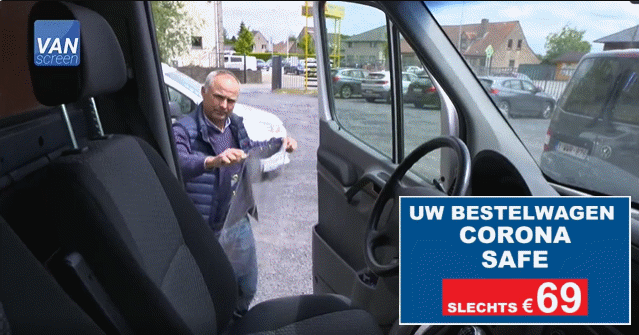 CORONA-SAFE SCREENFOLIE VOOR BESTELWAGENS