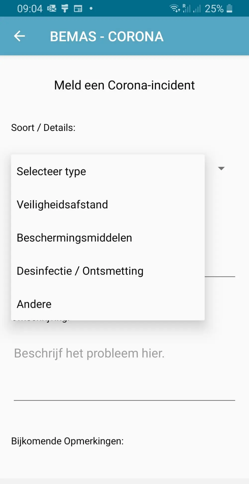 Bemas Corona app incident