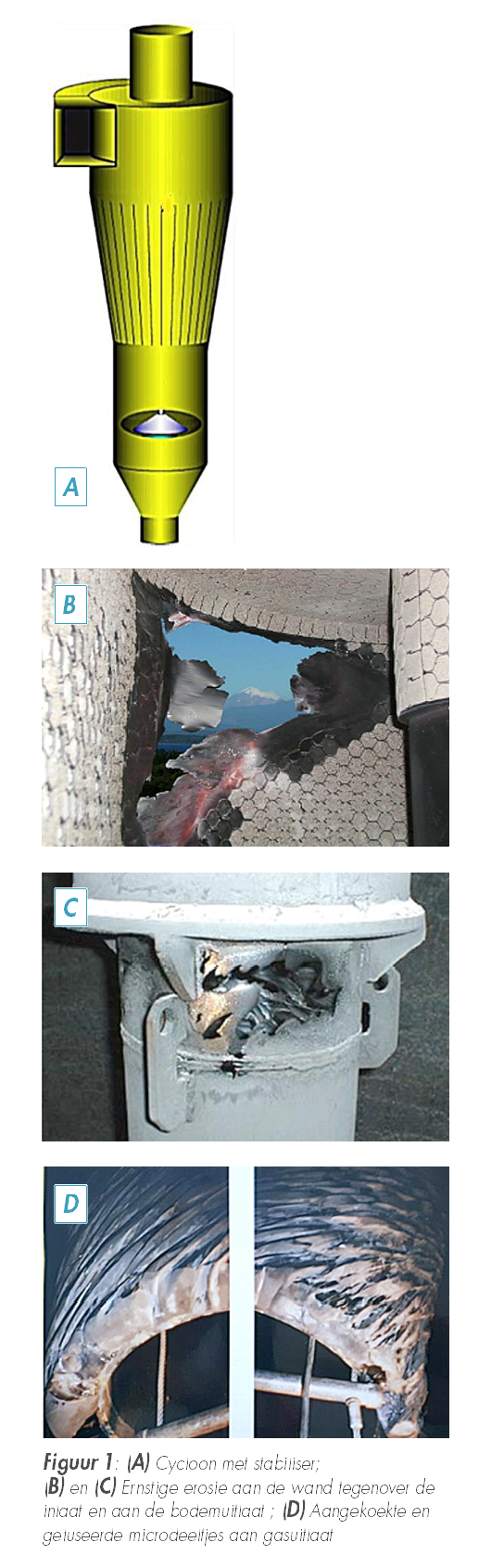 scheider deeltjes uit gas