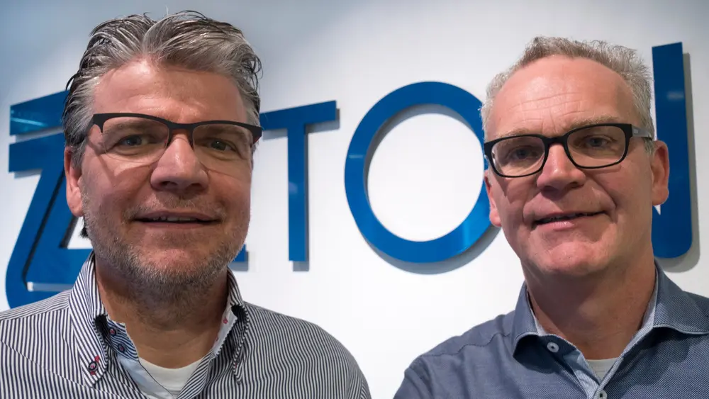 Han van de Riet (links, Basic Design Manager) en Johan ter Harmsel (Managing Director) van Zeton B.V. te Enschede