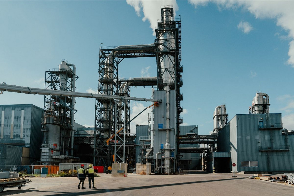 De full-scale recyclinginstallatie in Bazeilles, in de Franse Ardennen.